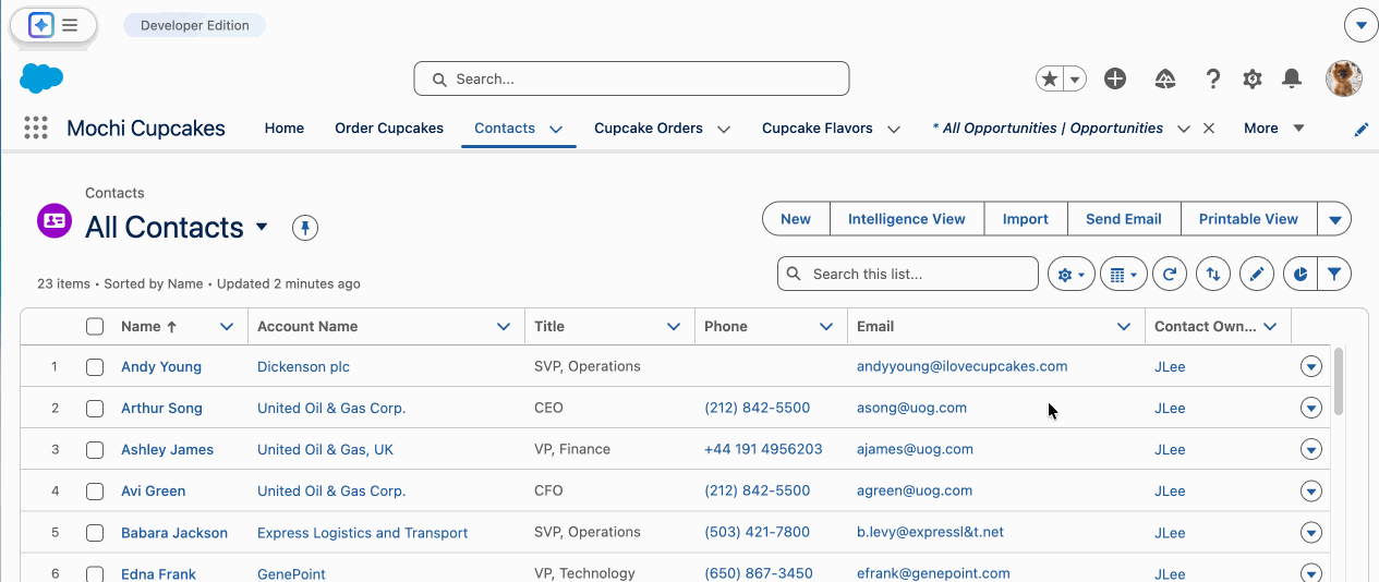 List view sorting comparison: blank fields now sort to the bottom of the list instead of the top