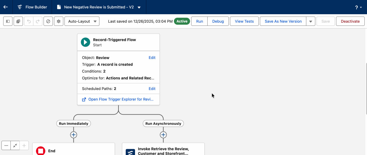 Flow Usage tab: showing upstream and downstream dependency relationships, including parent Flows that call it and child Flows it references